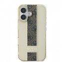 Guess IML Middle 4G Stripe Case for iPhone 16 Brown Guess IML Middle 4G Stripe Case for iPhone 16 Brown