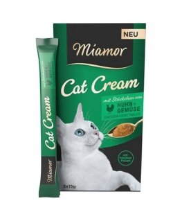 MIAMOR Cat Cream Chicken with vegetables - cat treats - 5x15g