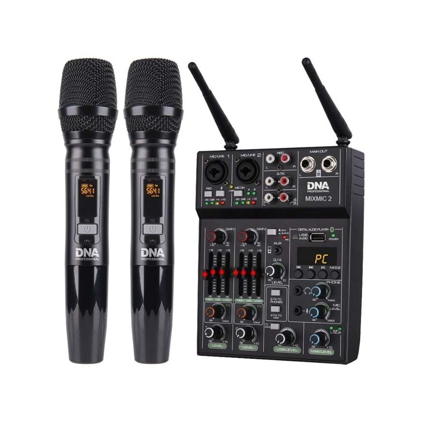 DNA MIXMIC 2 Bluetooth USB audio mikseris + mikrofons