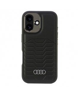 Audi Synthetic Leather MagSafe iPhone 16 Pro 6.3" czarny|black h