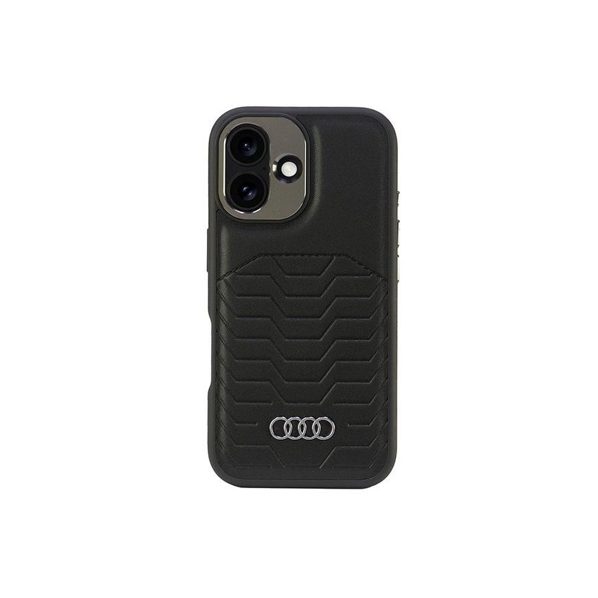 Audi Synthetic Leather MagSafe iPhone 16 Pro 6.3" czarny|black h