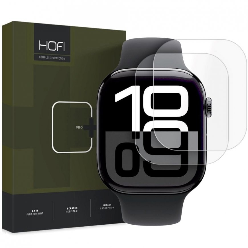 Kella kaitsekile Hofi Apple Watch 10 46mm Hydroflex Pro+, 2tk – 2