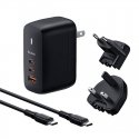 Mcdodo CH-8442 UK/US/EU network charger, 2x USB-C + USB-A, USB-C cable 2m, 65W (black) Mcdodo CH-8442 UK/US/EU network charger, 2x USB-C + USB-A, USB-C cable 2m, 65W (black)