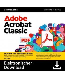 Adobe Acrobat Classic STE 3 Years Download Code Students, Pupils, Teachers
