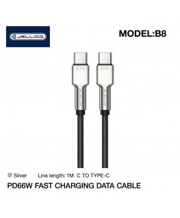Jellico B8 Nylon Braided Zinc Alloy connector USB-C to USB-C Dat