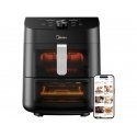 Midea kahetsooniline Airfryer | MAD1100DADK | Võimsus 1850 W | Mahutavus 4,4/6,4 L | Rapid Air tehnoloogia | Must