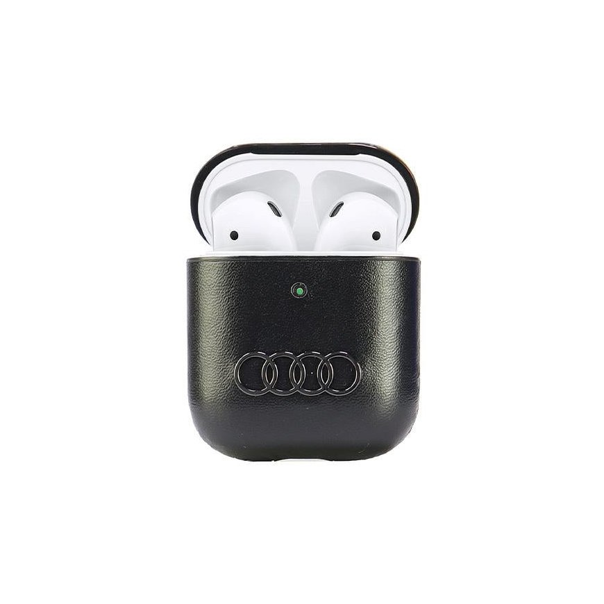 Audi Leather Big Logo AirPods 1|2 cover czarny|black AU-AP-GT|