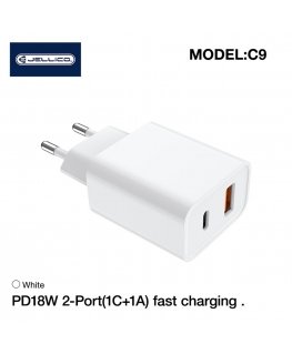 Jellico C9 PD 20W QC 3.0 Smart Adaptive Fast Charger with USB-C