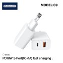 Jellico C9 PD 20W QC 3.0 Smart Adaptive Fast Charger with USB-C Jellico C9 PD 20W QC 3.0 Smart Adaptive Fast Charger with USB-C