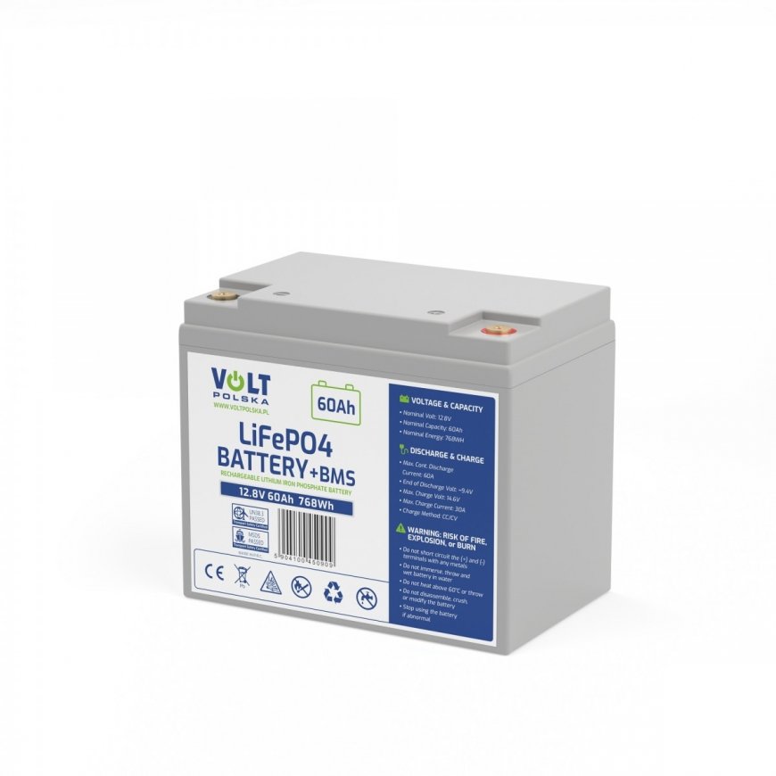 VOLT POLSKA LIITIUM RAUDFOSFAAT LiFePO4 AKU 12V 60Ah 60A – 2