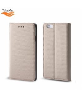 Takeme "Magnetic Fix Book Case Galaxy Xcover 4s" Gold