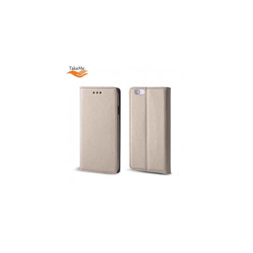 Takeme "Magnetic Fix Book Case Galaxy Xcover 4s" Gold