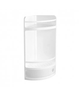 Corner shelf with drawer white