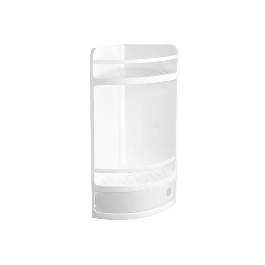 Corner shelf with drawer white