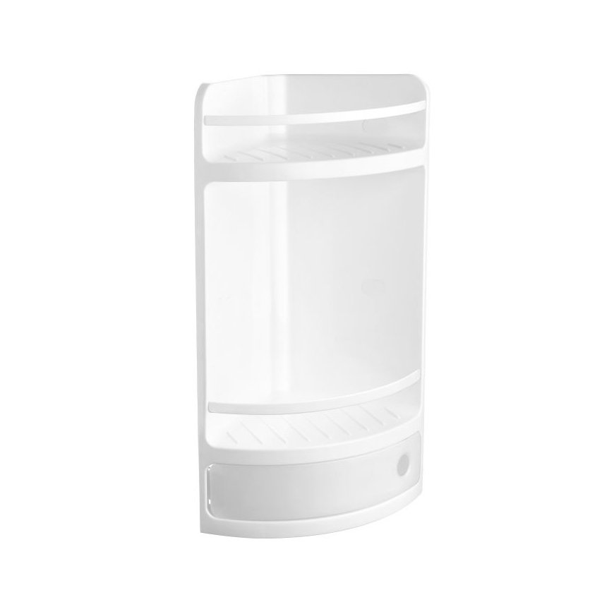 Corner shelf with drawer white – 2