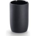 Ceramiczny prążkowany kubek na szczoteczki, Ø 7,7 cm