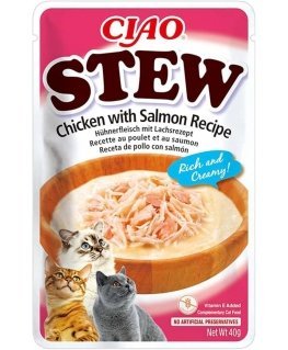 INABA Ciao Broth Chicken & Salmon - cat treats - 12x40g
