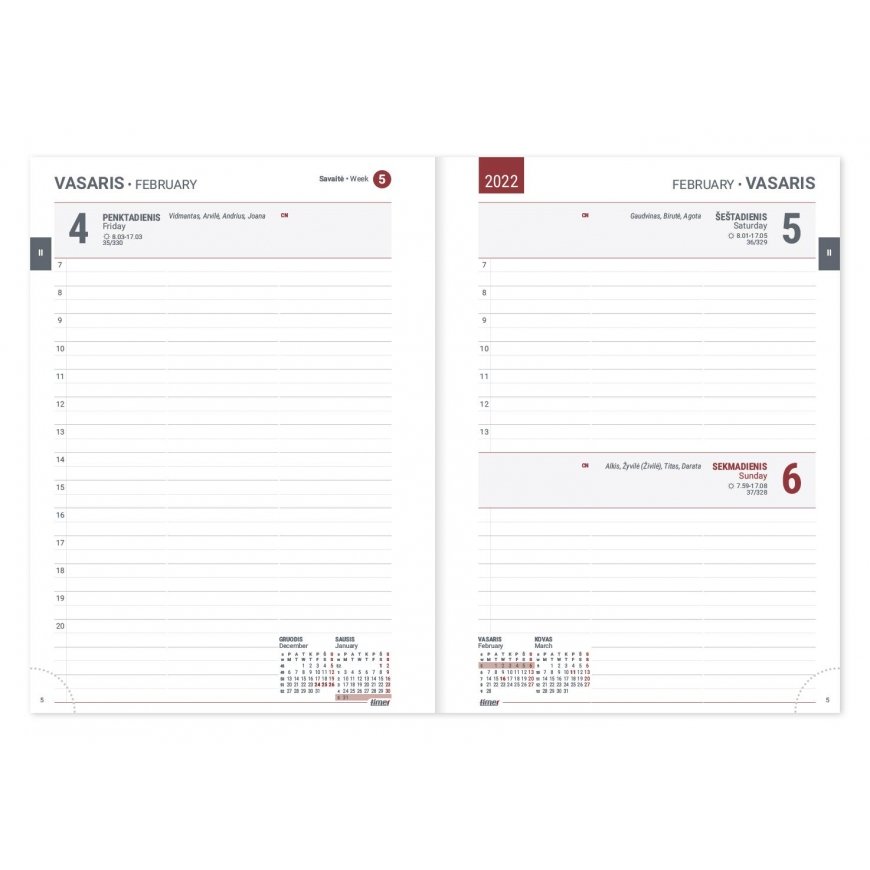 Timer Calendar KANCLERIS Day 2024, PU, dark blue – 2