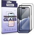 FoneKit Full Cover tempered glass, iPhone 16 Plus / 15 Plus FoneKit Full Cover tempered glass, iPhone 16 Plus / 15 Plus