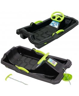 Enero Rogutės PLASTIKOWE Z HAMULCEM I KIEROWNICĄ ADAŚ 84x43x25CM Juoda
