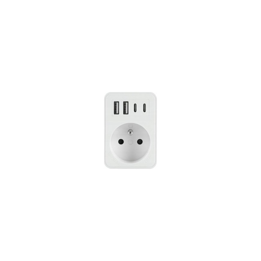 Plastrol SPLITTER SINGLE WAY 2xUSB + 2xUSB C