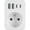 Plastrol ROZGAŁĘŹNIK JEDNOKROTNY 2xUSB + 2xUSB C Plastrol ROZGAŁĘŹNIK JEDNOKROTNY 2xUSB + 2xUSB C