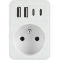 Plastrol ROZGAŁĘŹNIK JEDNOKROTNY 2xUSB + 2xUSB C Plastrol ROZGAŁĘŹNIK JEDNOKROTNY 2xUSB + 2xUSB C