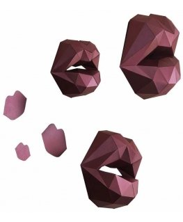 Beldizart WIZARDI 3D Papercraft Kit Kisses PP-1LIP-Raudonas