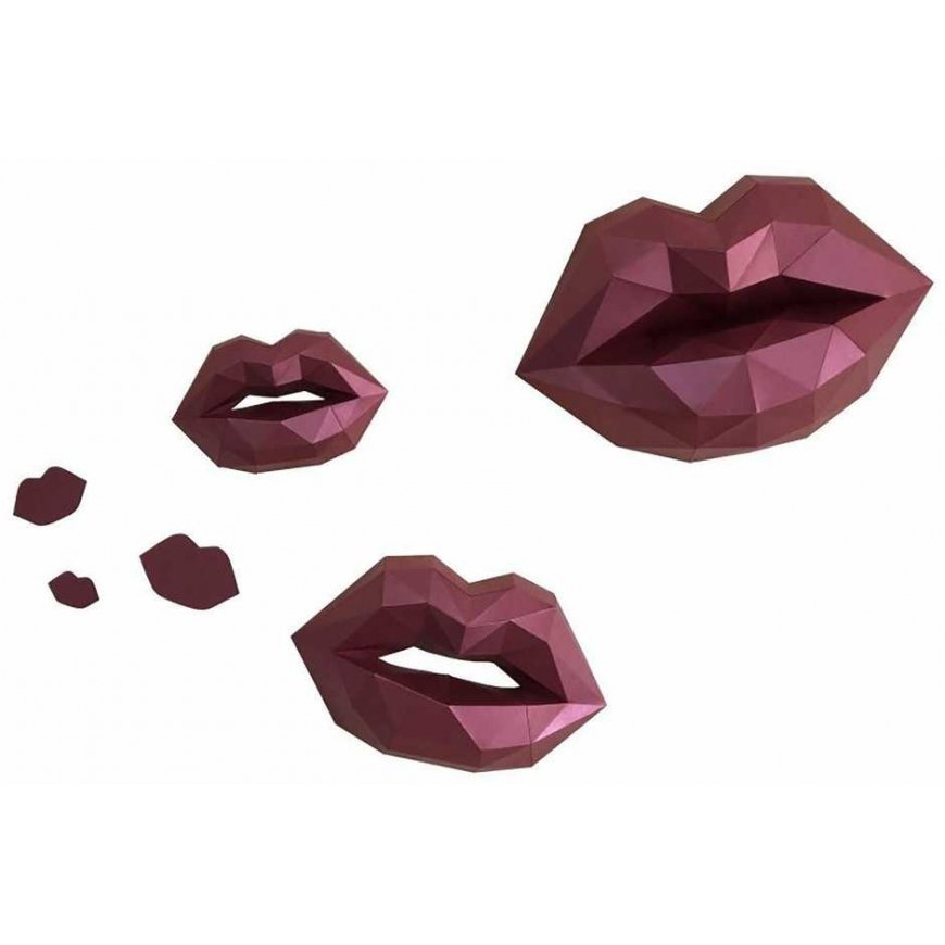 Beldizart WIZARDI 3D Papercraft Kit Kisses PP-1LIP-Raudonas – 3