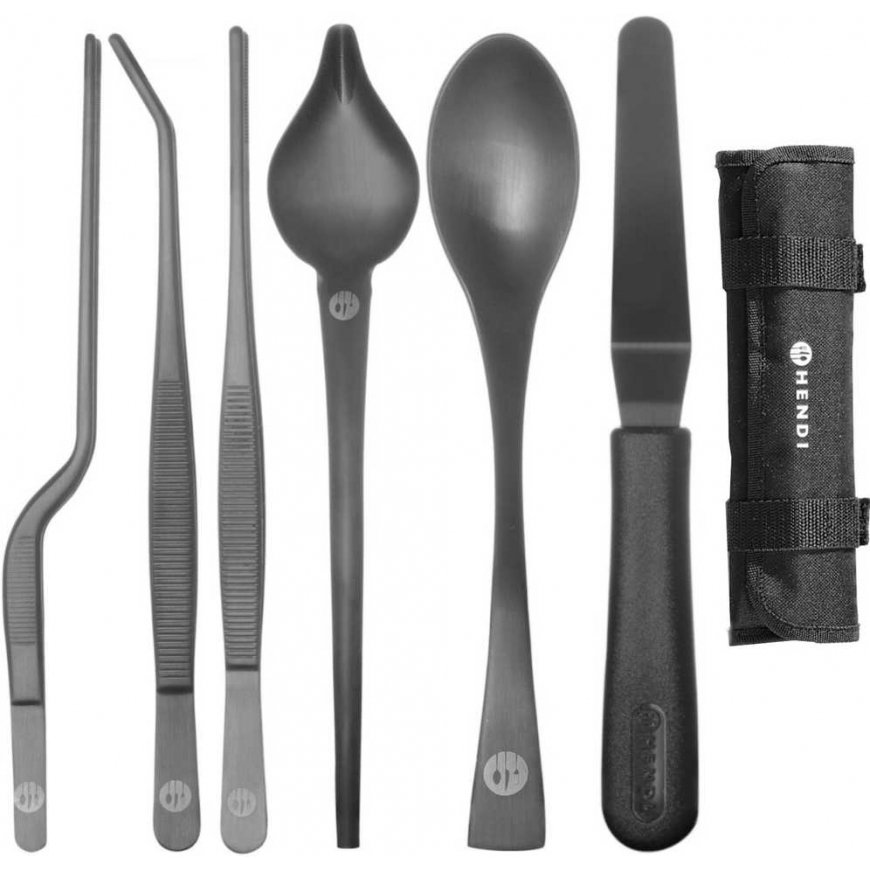 Hendi Chef's tool set for decorating dishes, sushi cakes, 6 pcs. - black