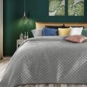 Eurofirany ARIEL Soft velvet bedspread quilted by hot press with a motif of fish scales, 220X240 cm, color: silver Eurofirany ARIEL Soft velvet bedspread quilted by hot press with a motif of fish scales, 220X240 cm, color: silver