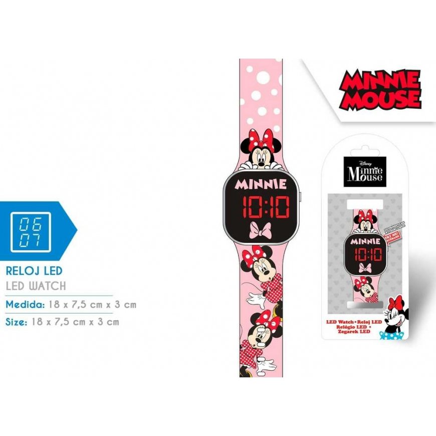 Kids Licensing Minnie Mouse LED Clock – 3