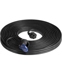 Orno Dust-proof workshop extension IP44, 1x2P+Z 30m, oil-resistant rubber cable H07RN-F 3x1.5mm?, 230VAC/16A