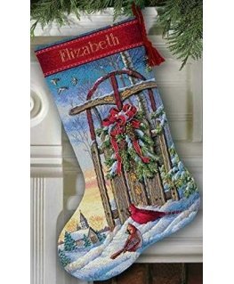 Dimensions Christmas sled socks D08819