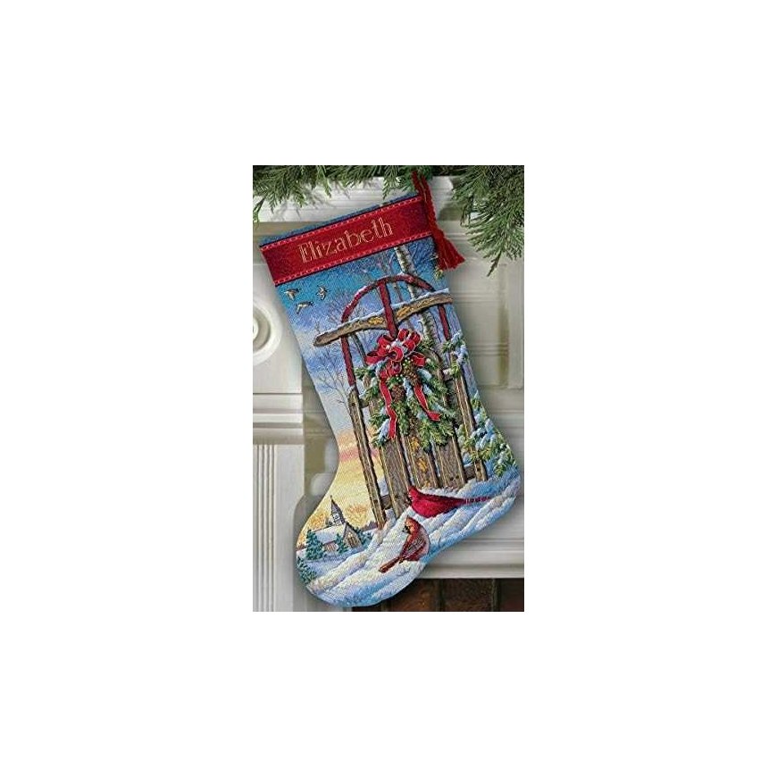 Dimensions Christmas sled socks D08819