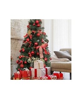 Christmas Decoration DEKORATYVINIS PLASTIKINIS KUMULYS 6CM RINKINYS 35 VNT RAUDONAS