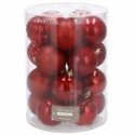 Christmas Decoration DECORATIVE PLASTIC BALL 6CM SET OF 35 PCS RED Christmas Decoration DECORATIVE PLASTIC BALL 6CM SET OF 35 PCS RED