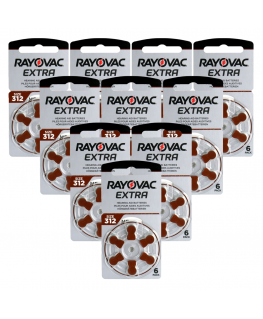 Batteries for Hearing Aids Rayovac Extra 312 80 Units.