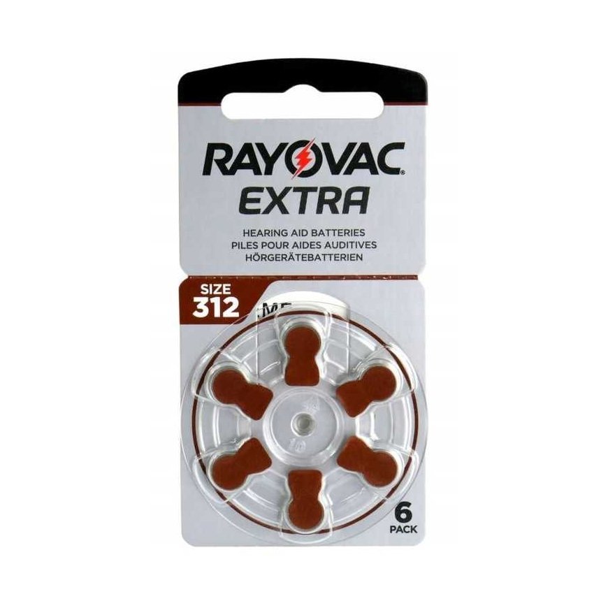 Batteries for Hearing Aids Rayovac Extra 312 80 Units. – 2
