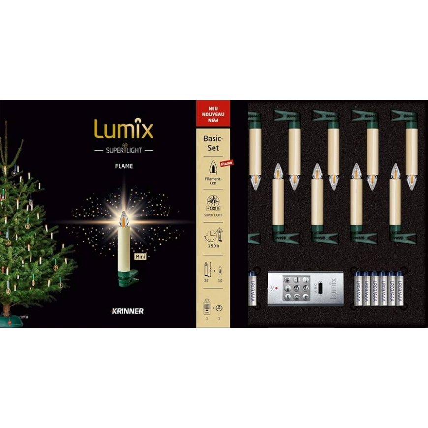 Krinner Lumix Superlight Flame Mini Ivory 12 pcs. Sept