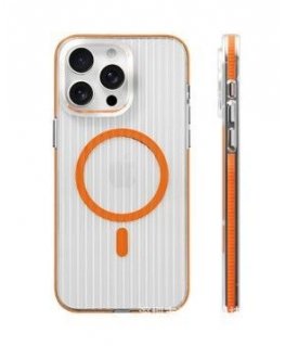Apple iPhone 16 Suitcase MagSafe Case Transparent Orange