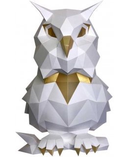 Beldizart Wizardi 3D Papercraft Kit Pelėda balta PP-1SOV-2WG