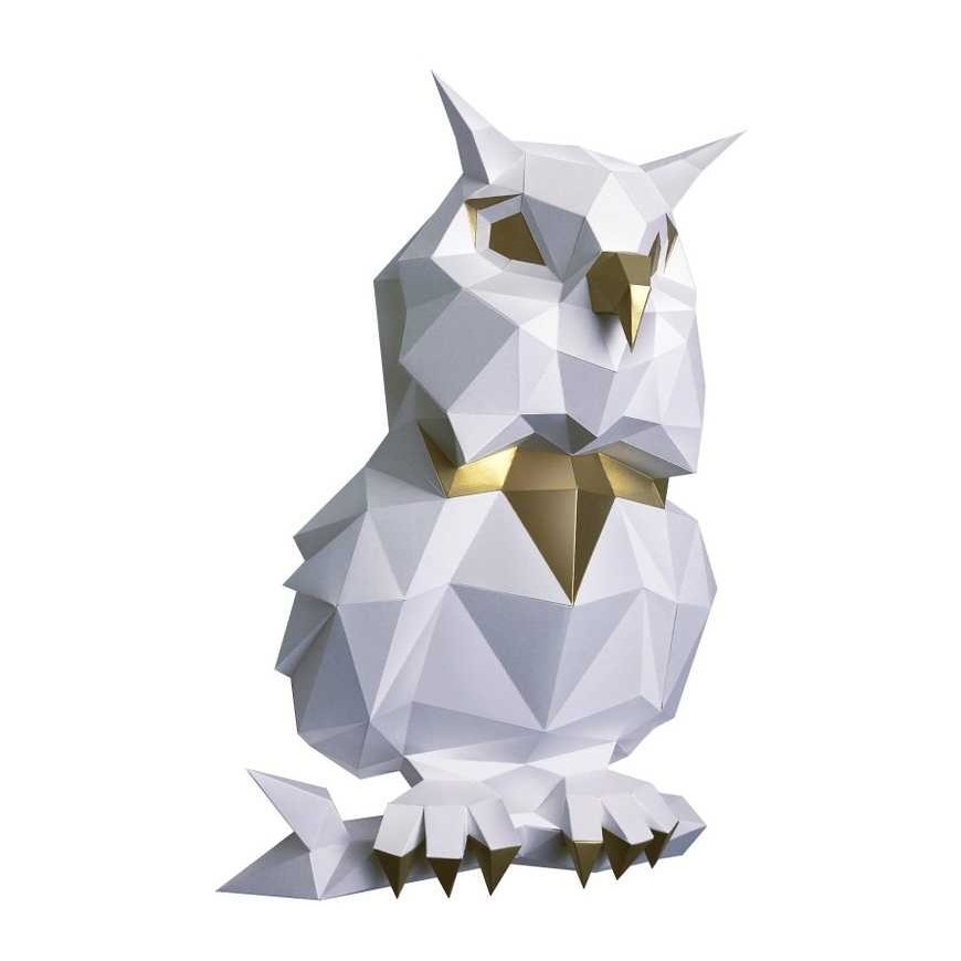 Beldizart Wizardi 3D Papercraft Kit Pelėda balta PP-1SOV-2WG – 2