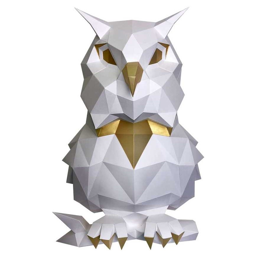 Beldizart Wizardi 3D Papercraft Kit Pelėda balta PP-1SOV-2WG – 4