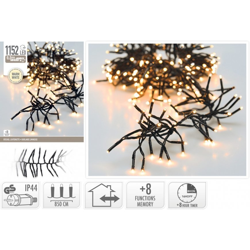 Christmas Decoration CHRISTMAS CHAIN LIGHTS 1152 LED TIMER WARM White – 2