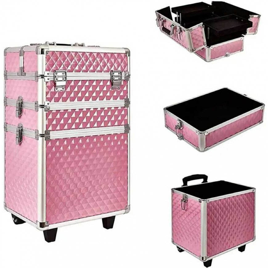 ATL CA19C Dėklas ant ratų 3in1 61x36x25 rožinis – 4