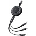 3-in-1 USB-C to USB-C / Lightning / Micro USB cable, Mcdodo CA-3730, 1.2m black 3-in-1 USB-C to USB-C / Lightning / Micro USB cable, Mcdodo CA-3730, 1.2m black