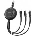 3-in-1 USB-C į USB-C / Lightning / Micro USB kabelis, Mcdodo CA-3730, 1.2m juodos spalvos 3-in-1 USB-C į USB-C / Lightning / Micro USB kabelis, Mcdodo CA-3730, 1.2m juodos spalvos
