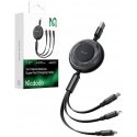 3-in-1 USB-C to USB-C / Lightning / Micro USB cable, Mcdodo CA-3730, 1.2m black 3-in-1 USB-C to USB-C / Lightning / Micro USB cable, Mcdodo CA-3730, 1.2m black