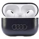 Case Audi Leather Big Logo AirPods Pro 2 cover black/black AU-APP2-GT/D3-BK Case Audi Leather Big Logo AirPods Pro 2 cover black/black AU-APP2-GT/D3-BK